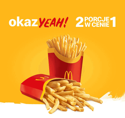 Kupon McDonald's - 2 x Duże frytki