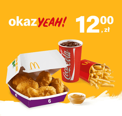 Kupon McDonald's - McZestaw Kurczak McNuggets® 6 szt.