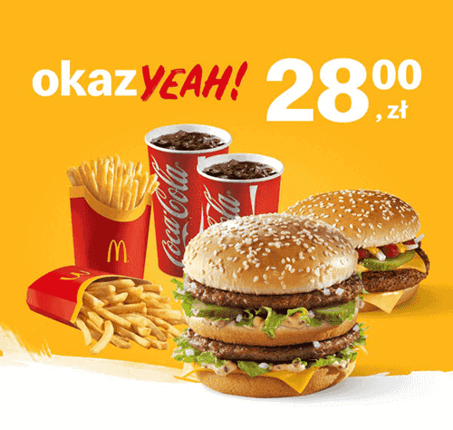 Kupon McDonald's - 2 x McZestaw Powiększony