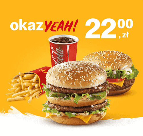 Kupon McDonald's - McZestaw + Burger