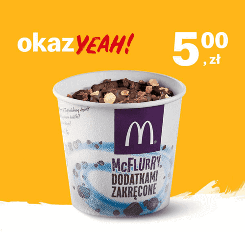 Kupon McDonald's - McFlurry® o smaku czekoladowym z posypką Kit Kat®