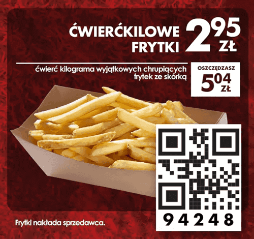 Kupon North Fish - Ćwierćkilowe frytki