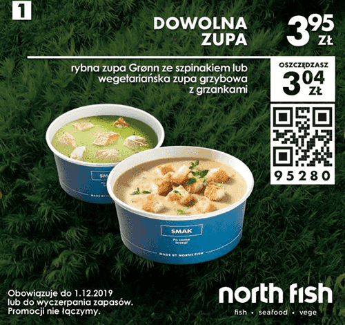 Kupon North Fish - Dowolna zupa