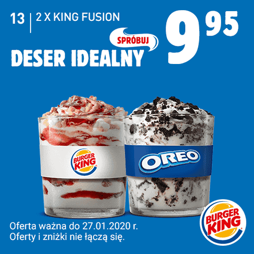 Kupon Burger King - 2x King Fusion