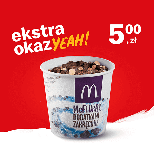 Kupon McDonald's - McFlurry® o smaku czekoladowym z posypką KitKat®