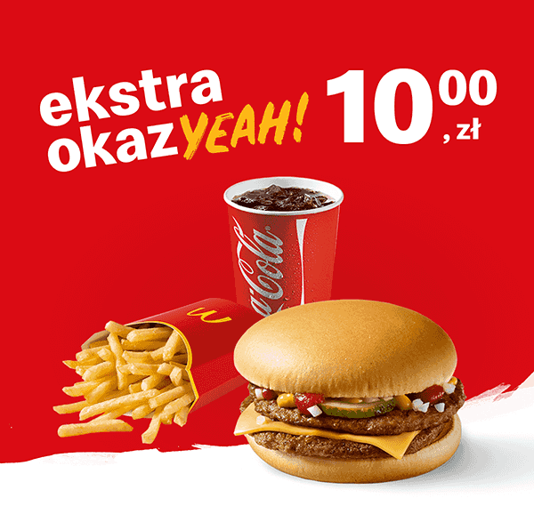 Kupon McDonald's - McDouble + średnie frytki + średni napój