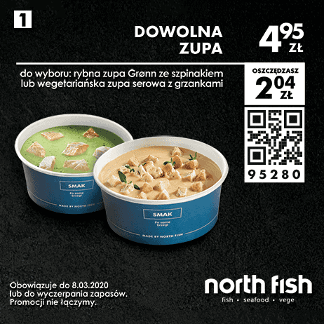 Kupon North Fish - Dowolna zupa