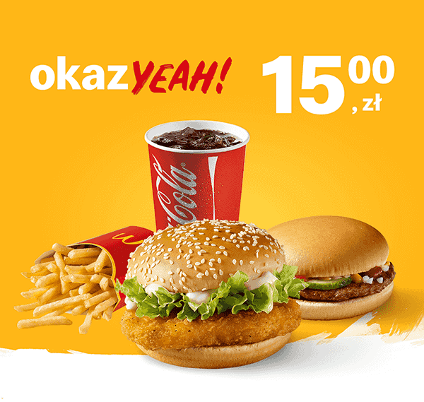 Kupon McDonald's - McZestaw McChicken® + Hamburger