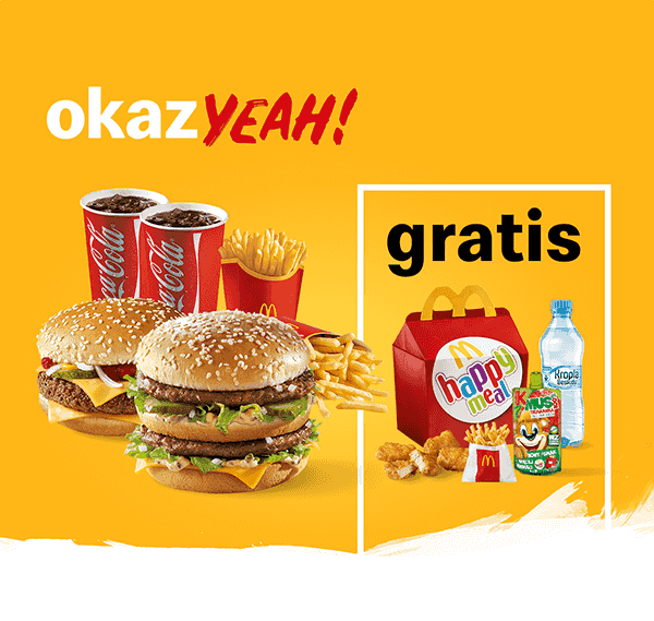 Kupon McDonald's - Kup 2 x McZestaw, Happy Meal® Gratis