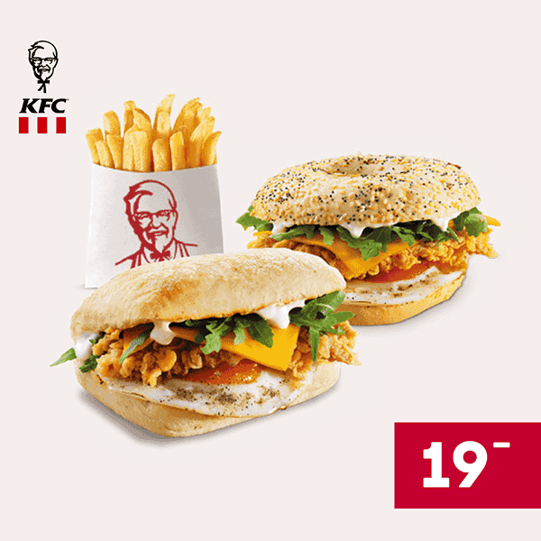 Kupon KFC - Ciabatta + Bajgel + Frytki