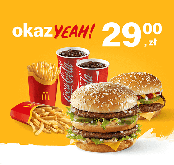 Kupon McDonald's - 2 x McZestaw Powiększony