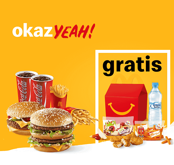 Kupon McDonald's - Kup 2 x McZestaw Powiększony, Happy Meal® Gratis