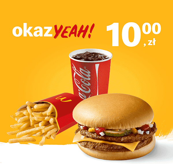 Kupon McDonald's - McDouble + średnie frytki + średni napój
