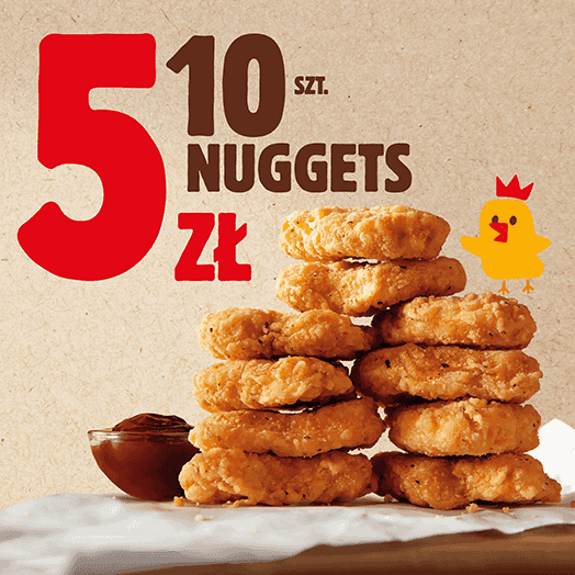 Kupon Burger King - 10 Nuggets za 5 zł