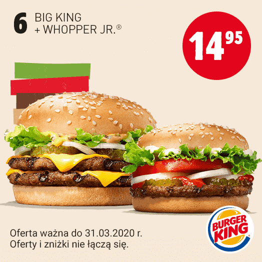 Kupon Burger King - Big King + Whopper Jr.
