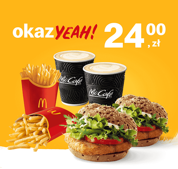 Kupon McDonald's - 2 x McZestaw Kajzerka