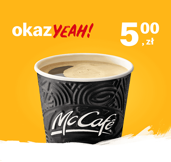 Kupon McDonald's - Duża kawa czarna albo z mlekiem