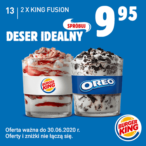 Kupon Burger King - 2x King Fusion