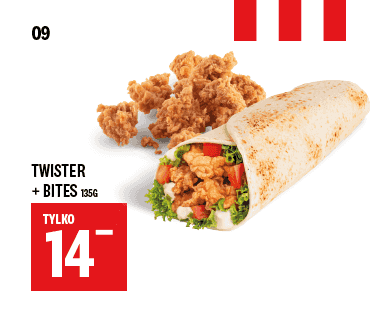 Kupon KFC - Twister + Bites 135g