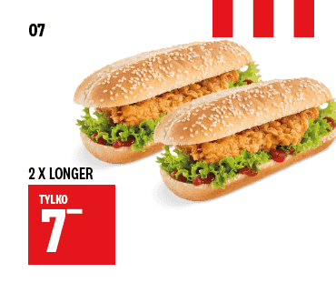 Kupon KFC - 2x Longer