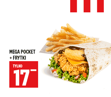 Kupon KFC - Mega Pocket + Frytki