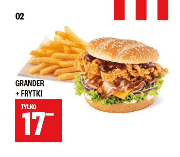Kupon KFC - Grander + Frytki