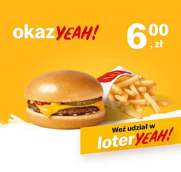 Kupon McDonald's - Cheeseburger + małe frytki