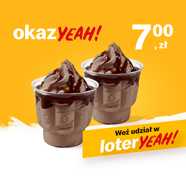 Kupon McDonald's - 2 x Lody o smaku czekoladowym z polewą