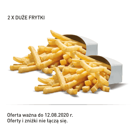 Kupon Burger King - 4 | 2x Duże frytki