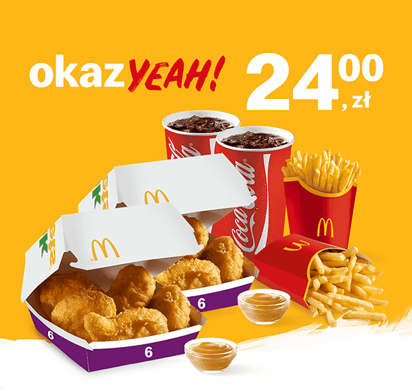 Kupon McDonald's - 2x McZestaw Kurczak McNuggets® 6 szt.