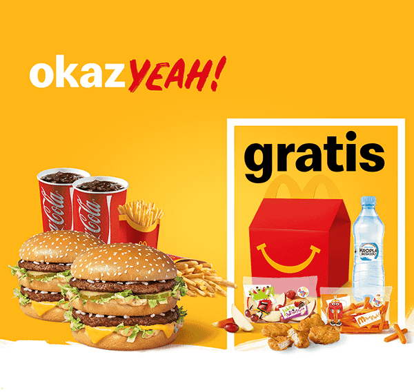 Kupon McDonald's - Kup 2x McZestaw Powiększony Big Mac®, Happy Meal® Gratis