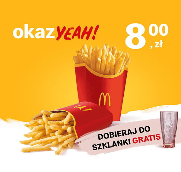 Kupon McDonald's - 2 x Średnie frytki