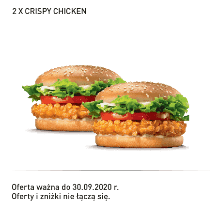Kupon Burger King - 8 | 2x Crispy Chicken