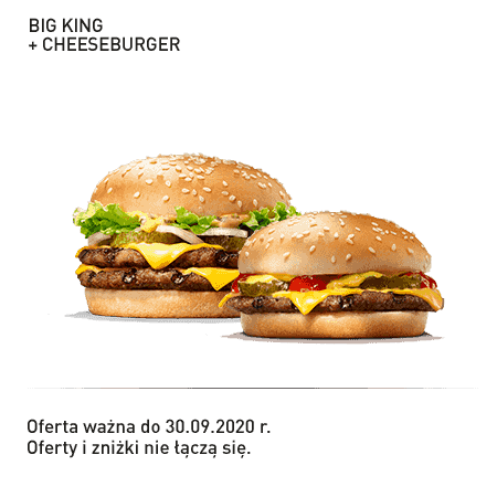 Kupon Burger King - 15 | Big King + Cheeseburger