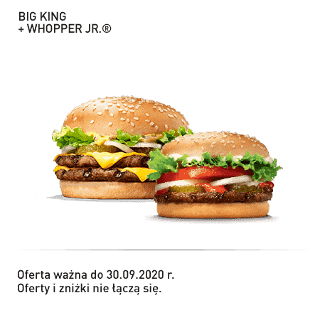 Kupon Burger King - 2 | Big King + Whopper Jr.