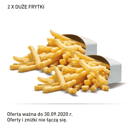 Kupon Burger King - 4 | 2x Duże frytki