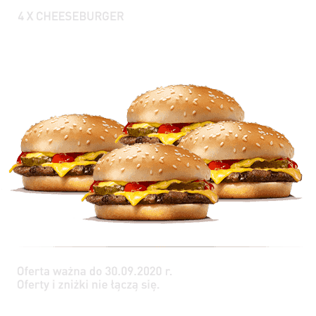 Kupon Burger King - 12 | 4x Cheeseburger
