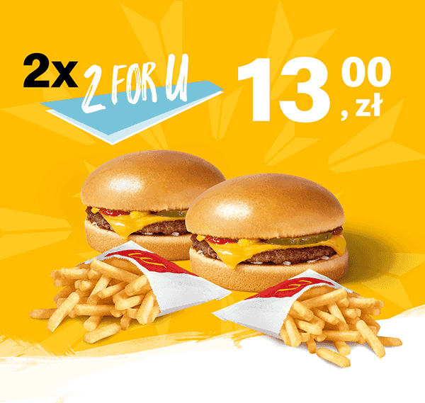 Kupon McDonald's - 2 x (2 for U)