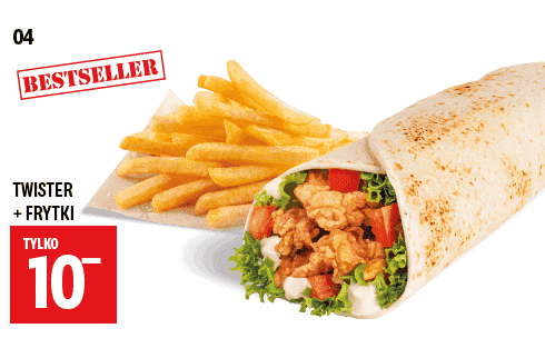 Kupon KFC - Twister + Frytki