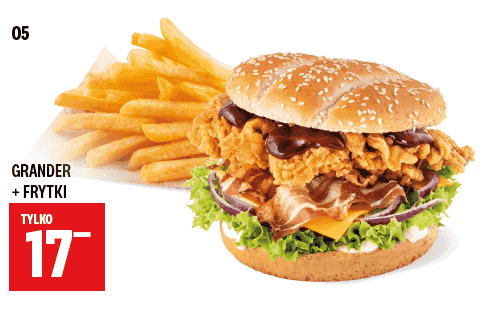 Kupon KFC - Grander + Frytki