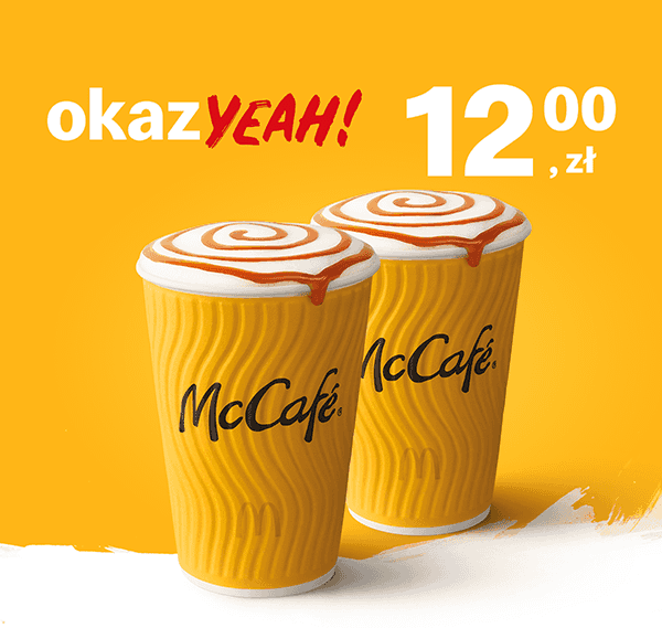 Kupon McDonald's - 2 x McCafé® Caramel Latte Macchiato 400 ml