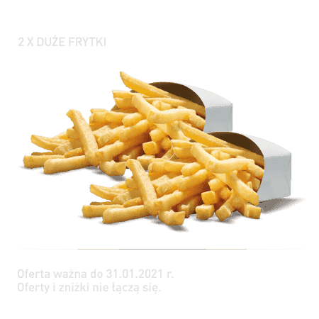 Kupon Burger King - 4 | 2x Duże frytki
