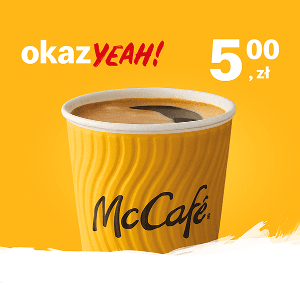Kupon McDonald's - Duża kawa czarna albo z mlekiem