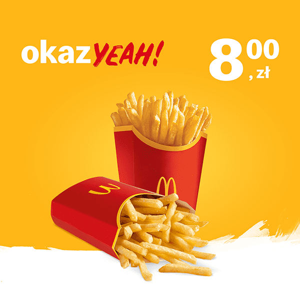 Kupon McDonald's - 2 x Średnie frytki