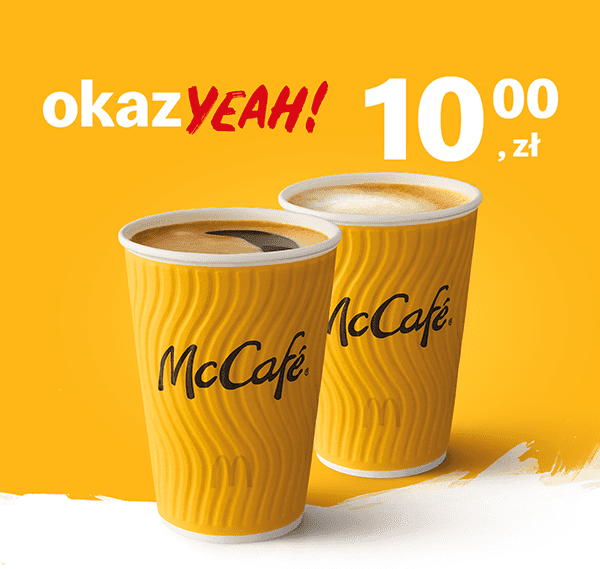 Kupon McDonald's - 2 x Duża kawa czarna albo z mlekiem