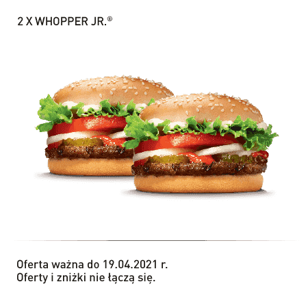 Kupon Burger King - 9 | 2x Whopper Jr.
