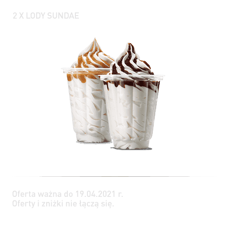 Kupon Burger King - 13 | 2x Lody Sundae