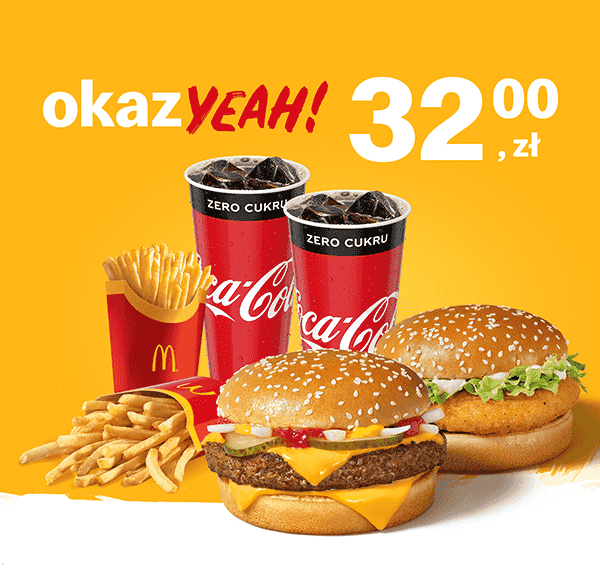 Kupon McDonald's - McZestaw Powiększony McChicken® + McZestaw Powiększony McRoyal®
