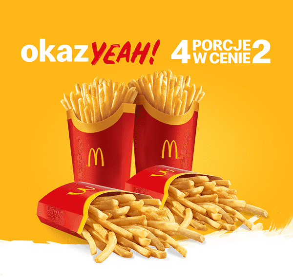 Kupon McDonald's - 4 x Duże frytki w cenie 2