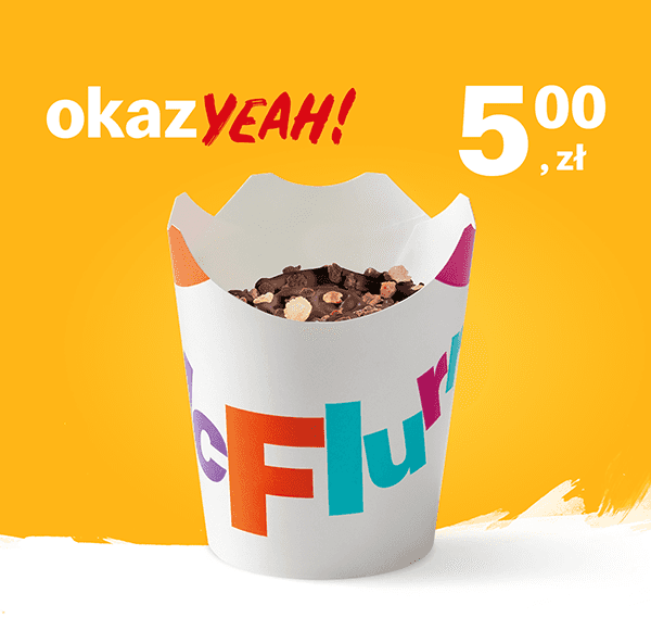Kupon McDonald's - McFlurry® o smaku czekoladowym z posypką KitKat®
